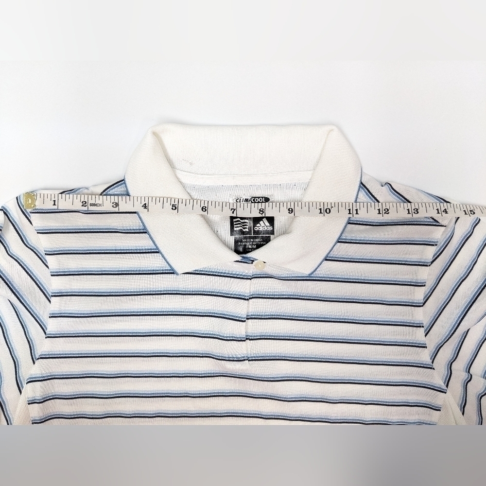 Adidas Climacool women's striped golf polo size M - Picture 5 of 11